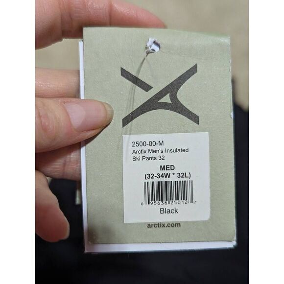 Arctix Men's Medium Black Insulated Snow Ski Pants - Picture 9 of 12